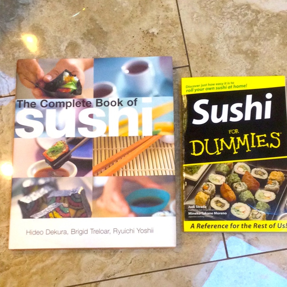 - - - 2 Sushi books one hardback and one paperback